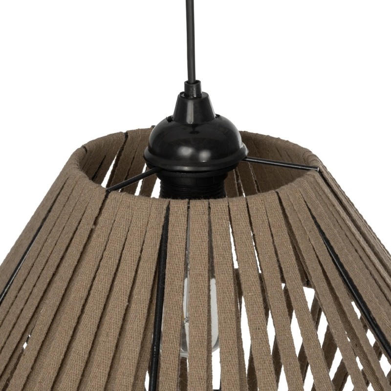 GLOBOSTAR® NUI 205-0067 Boho Κρεμαστό Φωτιστικό Οροφής με Ντουί 1 x E27 AC 220-240V IP20 - Μπεζ - M36 x Π36 x Υ27cm