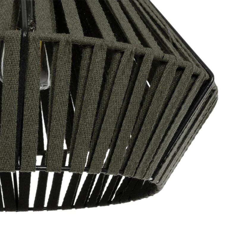 GLOBOSTAR® NUI 205-0069 Boho Κρεμαστό Φωτιστικό Οροφής με Ντουί 1 x E27 AC 220-240V IP20 - Πρασίνο - M36 x Π36 x Υ27cm