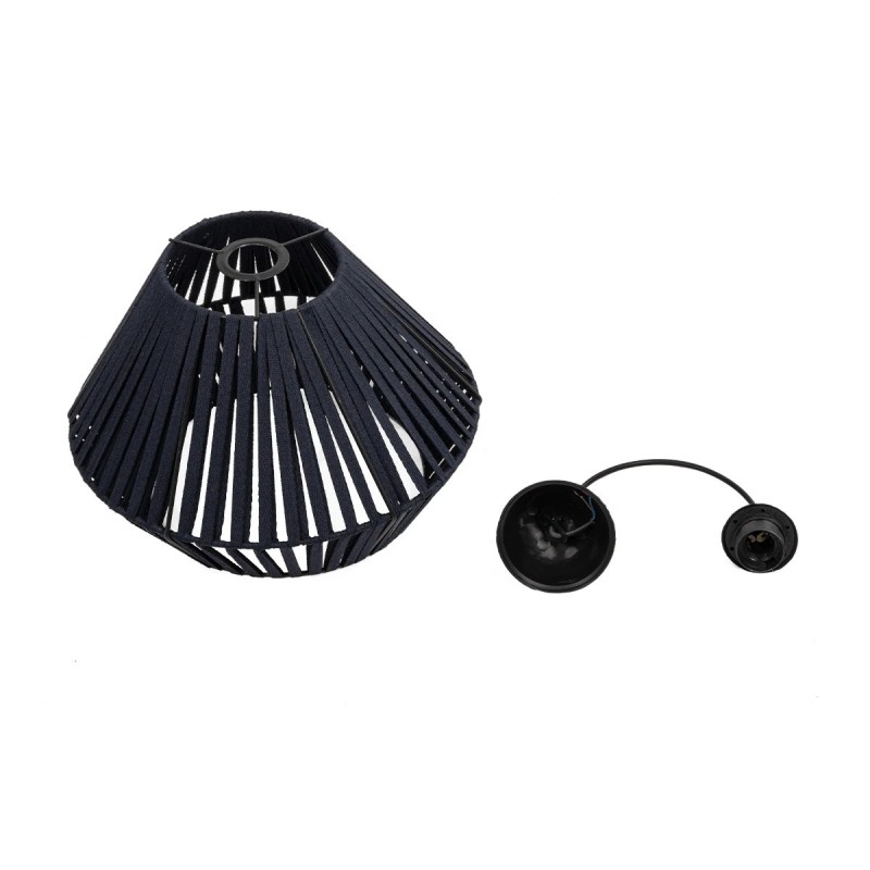 GLOBOSTAR® NUI 205-0071 Boho Κρεμαστό Φωτιστικό Οροφής με Ντουί 1 x E27 AC 220-240V IP20 - Μπλε - M36 x Π36 x Υ27cm