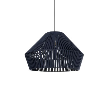 GLOBOSTAR® NUI 205-0072 Boho Κρεμαστό Φωτιστικό Οροφής με Ντουί 1 x E27 AC 220-240V IP20 - Μπλε - M60 x Π60 x Υ41cm