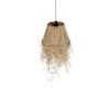 GLOBOSTAR® HERBE 205-0073 Boho Κρεμαστό Φωτιστικό Οροφής με Ντουί 1 x E27 AC 220-240V IP20 - Μπεζ - M30 x Π30 x Υ40cm