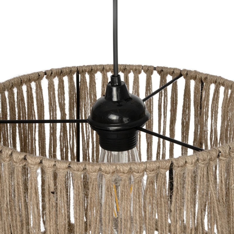 GLOBOSTAR® REGEN 205-0074 Boho Κρεμαστό Φωτιστικό Οροφής με Ντουί 1 x E27 AC 220-240V IP20 - Μπεζ - M30 x Π30 x Υ40cm