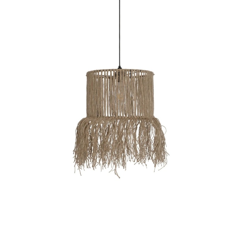 GLOBOSTAR® REGEN 205-0074 Boho Κρεμαστό Φωτιστικό Οροφής με Ντουί 1 x E27 AC 220-240V IP20 - Μπεζ - M30 x Π30 x Υ40cm