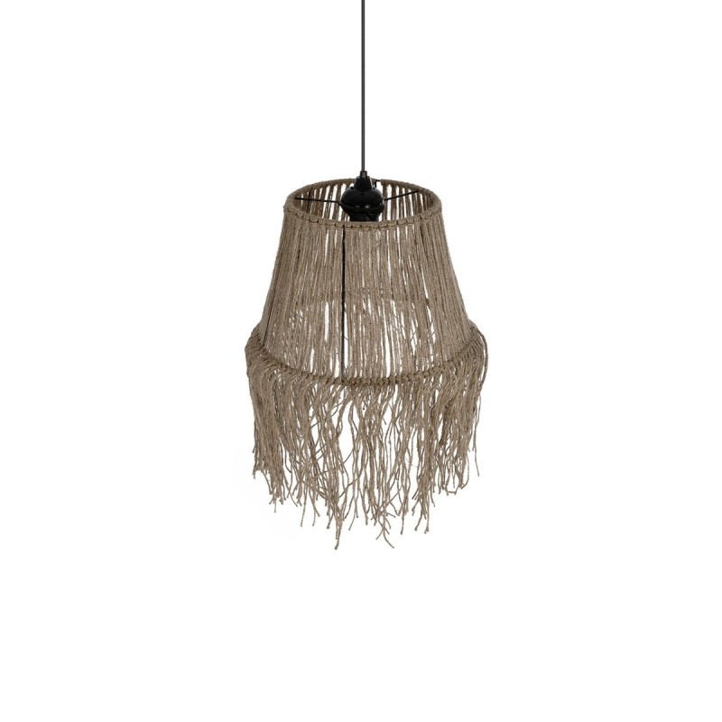 GLOBOSTAR® ROKA 205-0075 Boho Κρεμαστό Φωτιστικό Οροφής με Ντουί 1 x E27 AC 220-240V IP20 - Μπεζ - M30 x Π30 x Υ45cm