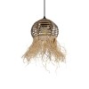 GLOBOSTAR® RIKTA 205-0077 Boho Κρεμαστό Φωτιστικό Οροφής με Ντουί 1 x E27 AC 220-240V IP20 - Μπεζ - M20 x Π20 x Υ30cm
