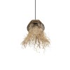 GLOBOSTAR® RIKTA 205-0077 Boho Κρεμαστό Φωτιστικό Οροφής με Ντουί 1 x E27 AC 220-240V IP20 - Μπεζ - M20 x Π20 x Υ30cm