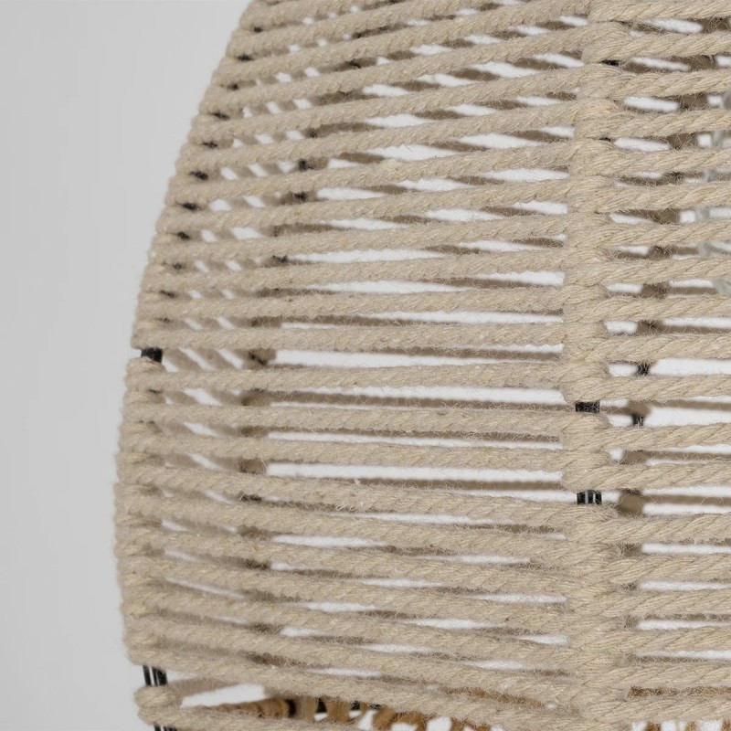 GLOBOSTAR® PLUVIA 205-0082 Boho Κρεμαστό Φωτιστικό Οροφής με Ντουί 1 x E27 AC 220-240V IP20 - Μπεζ - M30 x Π30 x Υ70cm