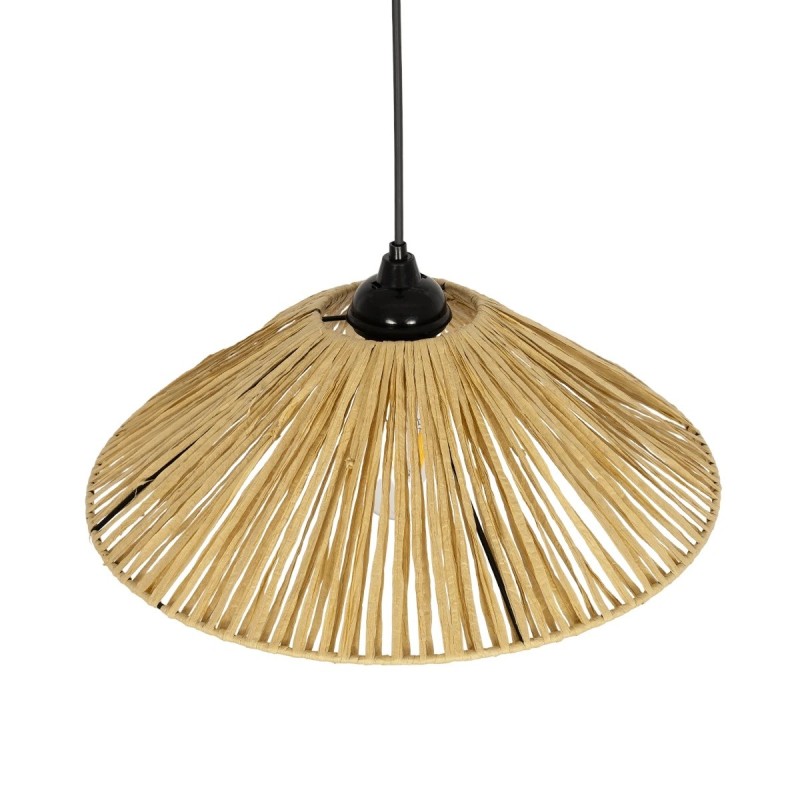 GLOBOSTAR® CHAPEAU 205-0086 Boho Κρεμαστό Φωτιστικό Οροφής με Ντουί 1 x E27 AC 220-240V IP20 - Μπεζ - M41 x Π41 x Υ17cm