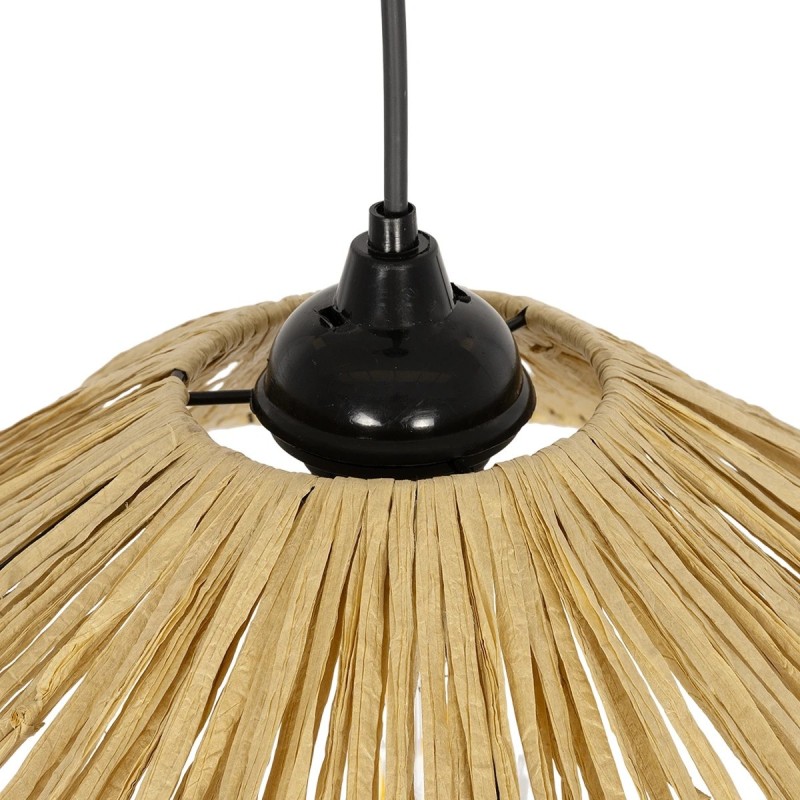 GLOBOSTAR® CHAPEAU 205-0086 Boho Κρεμαστό Φωτιστικό Οροφής με Ντουί 1 x E27 AC 220-240V IP20 - Μπεζ - M41 x Π41 x Υ17cm