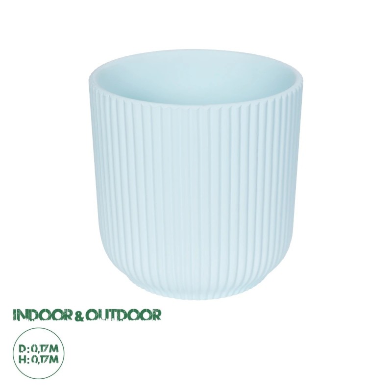 GloboStar® Artificial Garden SEMINYAK 20519 Διακοσμητική Κεραμική Γλάστρα Λευκή Π17 x M17 x Υ17