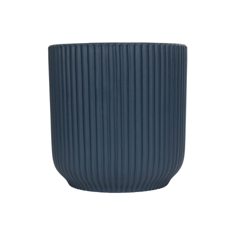 GloboStar® Artificial Garden ULUWATU 20520 Διακοσμητική Κεραμική Γλάστρα Μπλέ Π17 x M17 x Υ17