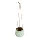 GloboStar® Artificial Garden BUBASTIS 20527 Κρεμαστό Διακοσμητικό Κεραμικό Κασπώ Γλάστρα - Flower Pot Λευκό με Πράσινο Φ13 x Υ10.5cm GloboStar® Artificial Garden BUBASTIS 20527 Κρεμαστό Διακοσμητικό Κεραμικό Κασπώ Γλάστρα - Flower Pot Λευκό με Πράσινο Φ13 x Υ10.5cm