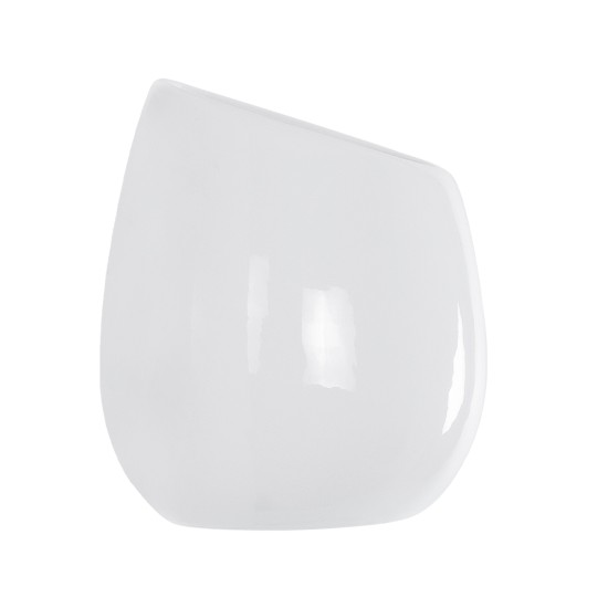 GloboStar® Artificial Garden GRENADA 20537 Διακοσμητική Κεραμική Γλάστρα Λευκή Φ12 x Υ13 GloboStar® Artificial Garden GRENADA 20537 Διακοσμητικό Κεραμική Γλάστρα Λευκή Φ12 x Υ13