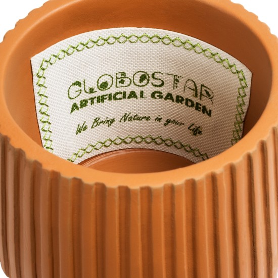 GloboStar® Artificial Garden ZANZIBAR 20539 Διακοσμητικό Κεραμικό Κασπώ Γλάστρα - Flower Pot Πορτοκαλί Φ11.5 x Υ9.5cm GloboStar® Artificial Garden ZANZIBAR 20539 Διακοσμητικό Κεραμικό Κασπώ Γλάστρα - Flower Pot Κεραμιδί Φ11.5 x Υ9.5cm