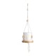 GloboStar® Artificial Garden USBOA 20545 Κρεμαστό Διακοσμητικό Κεραμικό Κασπώ Γλάστρα - Flower Pot Λευκό με Χρυσές Λεπτομέρειες και Μπεζ Ξύλινη Βάση Φ10 x Υ40cm GloboStar® Artificial Garden USBOA 20545 Κρεμαστό Διακοσμητικό Κεραμικό Κασπώ Γλάστρα - Flower Pot Λευκό με Χρυσές Λεπτομέρειες και Μπεζ Ξύλινη Βάση Φ10 x Υ40cm