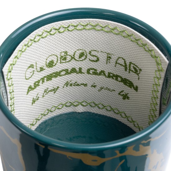 GloboStar® Artificial Garden TALLINN 20546 Κρεμαστό Διακοσμητικό Κεραμικό Κασπώ Γλάστρα - Flower Pot Πράσινο με Χρυσές Λεπτομέρειες και Μπεζ Ξύλινη Βάση Φ10 x Υ40cm GloboStar® Artificial Garden TALLINN 20546 Κρεμαστό Διακοσμητικό Κεραμικό Κασπώ Γλάστρα - Flower Pot Πράσινο με Χρυσές Λεπτομέρειες και Μπεζ Ξύλινη Βάση Φ10 x Υ40cm