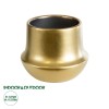 GloboStar® Artificial Garden KERKYRA 20547 Διακοσμητικό Κεραμικό Κασπώ Γλάστρα - Flower Pot Χρυσό Φ15 x Υ12.5cm