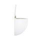 GloboStar® Artificial Garden LYON 20551 Διακοσμητικό Πλαστικό Κασπώ Γλάστρα - Flower Pot Λευκό Μ12 x Π6 x Υ13.5cm
