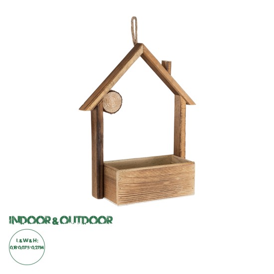 GloboStar® Artificial Garden ALSACE 20552 Κρεμαστό Διακοσμητικό Ξύλινο Κασπώ Γλάστρα - Flower Pot Καφέ Μ18 x Π7.5 x Υ27cm GloboStar® Artificial Garden ALSACE 20552 Κρεμαστό Διακοσμητικό Ξύλινο Κασπώ Γλάστρα - Flower Pot Καφέ Μ18 x Π7.5 x Υ27cm