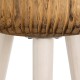 GloboStar® Artificial Garden JAMAICA 20554 Διακοσμητικό Ξύλινο Κασπώ Γλάστρα - Flower Pot Καφέ Φ22 x Υ46cm