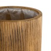 GloboStar® Artificial Garden JAMAICA 20555 Διακοσμητικό Ξύλινο Κασπώ Γλάστρα - Flower Pot Καφέ Φ27 x Υ61cm