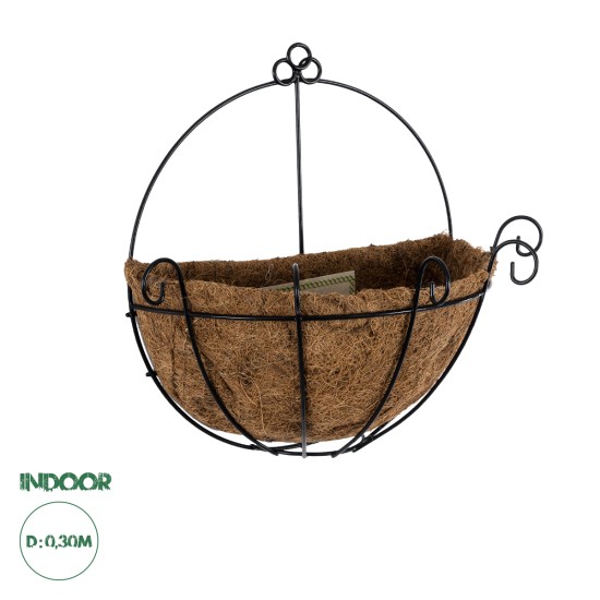 GloboStar® Artificial Garden KOUFONISIA 20562 Κρεμαστό Διακοσμητικό Κασπώ Γλάστρα - Flower Pot από Φλοιό Καρύδας Καφέ με Μαύρη Μεταλλική Βάση Φ30 x Υ33cm GloboStar® Artificial Garden KOUFONISIA 20562 Κρεμαστό Διακοσμητικό Κασπώ Γλάστρα - Flower Pot από Φλοιό Καρύδας Καφέ με Μαύρη Μεταλλική Βάση Φ30 x Υ33cm