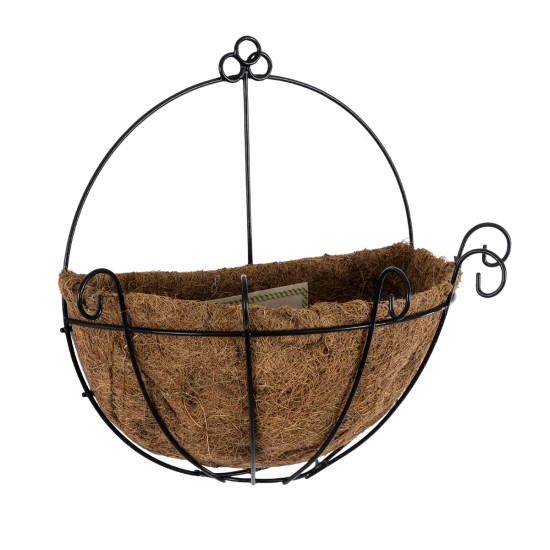 GloboStar® Artificial Garden KOUFONISIA 20562 Κρεμαστό Διακοσμητικό Κασπώ Γλάστρα - Flower Pot από Φλοιό Καρύδας Καφέ με Μαύρη Μεταλλική Βάση Φ30 x Υ33cm GloboStar® Artificial Garden KOUFONISIA 20562 Κρεμαστό Διακοσμητικό Κασπώ Γλάστρα - Flower Pot από Φλοιό Καρύδας Καφέ με Μαύρη Μεταλλική Βάση Φ30 x Υ33cm