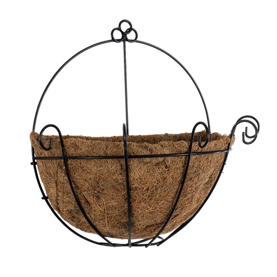 GloboStar® Artificial Garden KOUFONISIA 20562 Κρεμαστό Διακοσμητικό Κασπώ Γλάστρα - Flower Pot από Φλοιό Καρύδας Καφέ με Μαύρη Μεταλλική Βάση Φ30 x Υ33cm GloboStar® Artificial Garden KOUFONISIA 20562 Κρεμαστό Διακοσμητικό Κασπώ Γλάστρα - Flower Pot από Φλοιό Καρύδας Καφέ με Μαύρη Μεταλλική Βάση Φ30 x Υ33cm