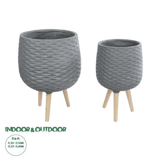 GloboStar® Artificial Garden LOUISIANA 20567 ΣΕΤ 2 Διακοσμητικά Πολυεστερικά Τσιμεντένιά Κασπώ Γλάστρες - Flower Pots Γκρι A:Φ36 x Υ54cm B:Φ32 x Υ49cm GloboStar® Artificial Garden LOUISIANA 20567 ΣΕΤ 2 Διακοσμητικά Πολυεστερικά Τσιμεντένιά Κασπώ Γλάστρες - Flower Pots Γκρι A:Φ36 x Υ54cm B:Φ32 x Υ49cm