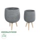 GloboStar® Artificial Garden LOUISIANA 20567 ΣΕΤ 2 Διακοσμητικά Πολυεστερικά Τσιμεντένιά Κασπώ Γλάστρες - Flower Pots Γκρι A:Φ36 x Υ54cm B:Φ32 x Υ49cm GloboStar® Artificial Garden LOUISIANA 20567 ΣΕΤ 2 Διακοσμητικά Πολυεστερικά Τσιμεντένιά Κασπώ Γλάστρες - Flower Pots Γκρι A:Φ36 x Υ54cm B:Φ32 x Υ49cm