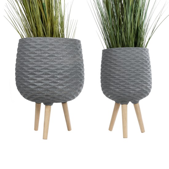 GloboStar® Artificial Garden LOUISIANA 20567 ΣΕΤ 2 Διακοσμητικά Πολυεστερικά Τσιμεντένιά Κασπώ Γλάστρες - Flower Pots Γκρι A:Φ36 x Υ54cm B:Φ32 x Υ49cm GloboStar® Artificial Garden LOUISIANA 20567 ΣΕΤ 2 Διακοσμητικά Πολυεστερικά Τσιμεντένιά Κασπώ Γλάστρες - Flower Pots Γκρι A:Φ36 x Υ54cm B:Φ32 x Υ49cm
