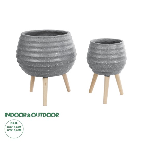 GloboStar® Artificial Garden MARYLAND 20568 ΣΕΤ 2 Διακοσμητικά Πολυεστερικά Τσιμεντένιά Κασπώ Γλάστρες - Flower Pots Γκρι A:Φ39 x Υ45cm B:Φ29 x Υ40cm GloboStar® Artificial Garden MARYLAND 20568 ΣΕΤ 2 Διακοσμητικά Πολυεστερικά Τσιμεντένιά Κασπώ Γλάστρες - Flower Pots Γκρι A:Φ39 x Υ45cm B:Φ29 x Υ40cm