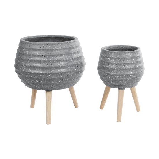 GloboStar® Artificial Garden MARYLAND 20568 ΣΕΤ 2 Διακοσμητικά Πολυεστερικά Τσιμεντένιά Κασπώ Γλάστρες - Flower Pots Γκρι A:Φ39 x Υ45cm B:Φ29 x Υ40cm GloboStar® Artificial Garden MARYLAND 20568 ΣΕΤ 2 Διακοσμητικά Πολυεστερικά Τσιμεντένιά Κασπώ Γλάστρες - Flower Pots Γκρι A:Φ39 x Υ45cm B:Φ29 x Υ40cm