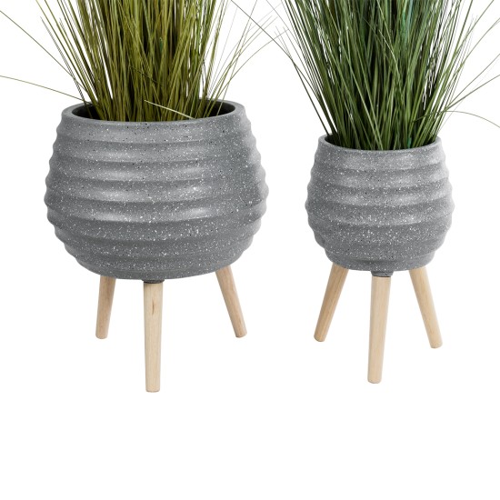 GloboStar® Artificial Garden MARYLAND 20568 ΣΕΤ 2 Διακοσμητικά Πολυεστερικά Τσιμεντένιά Κασπώ Γλάστρες - Flower Pots Γκρι A:Φ39 x Υ45cm B:Φ29 x Υ40cm GloboStar® Artificial Garden MARYLAND 20568 ΣΕΤ 2 Διακοσμητικά Πολυεστερικά Τσιμεντένιά Κασπώ Γλάστρες - Flower Pots Γκρι A:Φ39 x Υ45cm B:Φ29 x Υ40cm