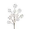 GloboStar® Artificial Garden COTTON BRANCH 20569 Τεχνητό Διακοσμητικό Κλαδί Βαμβάκι Μ30 x Π6 x Υ80 cm