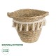 GloboStar® Artificial Garden SANTORINI 20572 Διακοσμητικό Πλεκτό Κασπώ Γλάστρα - Flower Pot Μπεζ με Λευκό Φ17 x Υ16cm GloboStar® Artificial Garden SANTORINI 20572 Διακοσμητικό Πλεκτό Κασπώ Γλάστρα - Flower Pot Μπεζ με Λευκό Φ17 x Υ16cm