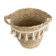 GloboStar® Artificial Garden SANTORINI 20572 Διακοσμητικό Πλεκτό Κασπώ Γλάστρα - Flower Pot Μπεζ με Λευκό Φ17 x Υ16cm GloboStar® Artificial Garden SANTORINI 20572 Διακοσμητικό Πλεκτό Κασπώ Γλάστρα - Flower Pot Μπεζ με Λευκό Φ17 x Υ16cm