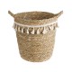 GloboStar® Artificial Garden SANTORINI 20573 Διακοσμητικό Πλεκτό Κασπώ Γλάστρα - Flower Pot Μπεζ με Λευκό Φ26 x Υ28cm GloboStar® Artificial Garden SANTORINI 20573 Διακοσμητικό Πλεκτό Κασπώ Γλάστρα - Flower Pot Μπεζ με Λευκό Φ26 x Υ28cm