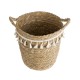 GloboStar® Artificial Garden SANTORINI 20573 Διακοσμητικό Πλεκτό Κασπώ Γλάστρα - Flower Pot Μπεζ με Λευκό Φ26 x Υ28cm GloboStar® Artificial Garden SANTORINI 20573 Διακοσμητικό Πλεκτό Κασπώ Γλάστρα - Flower Pot Μπεζ με Λευκό Φ26 x Υ28cm