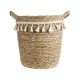 GloboStar® Artificial Garden SANTORINI 20573 Διακοσμητικό Πλεκτό Κασπώ Γλάστρα - Flower Pot Μπεζ με Λευκό Φ26 x Υ28cm GloboStar® Artificial Garden SANTORINI 20573 Διακοσμητικό Πλεκτό Κασπώ Γλάστρα - Flower Pot Μπεζ με Λευκό Φ26 x Υ28cm