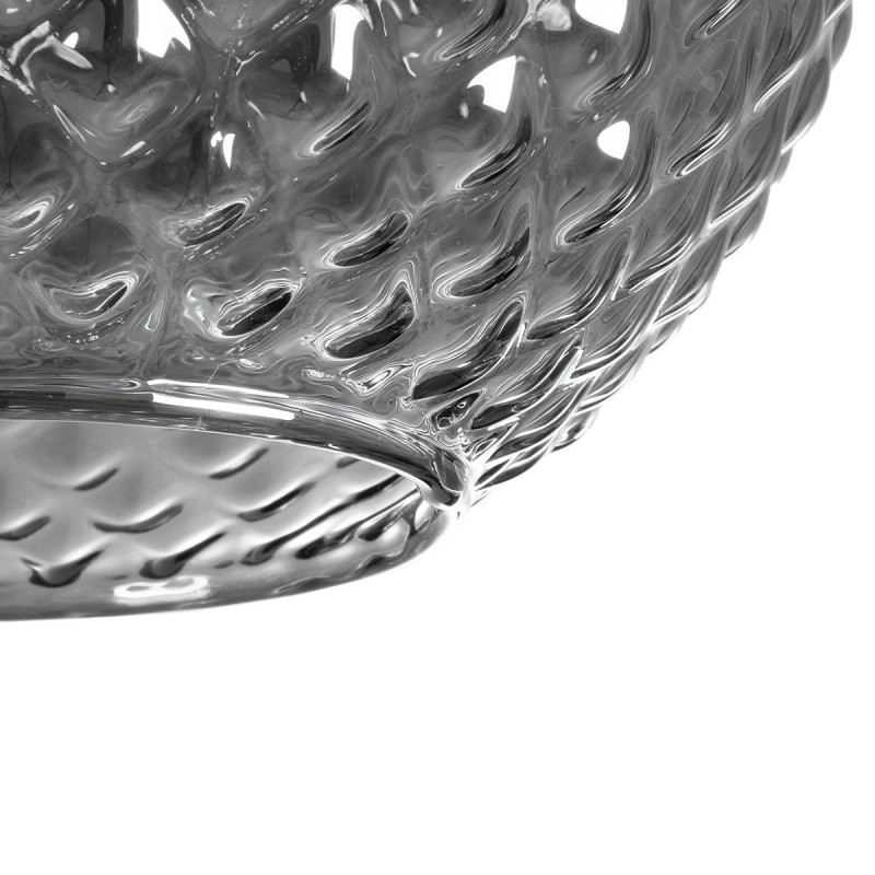 GLOBOSTAR® KEGEL 206-0003 Μοντέρνο Κρεμαστό Φωτιστικό Οροφής με Ντουί 1 x E27 AC 220-240V IP20 - Μαύρο Φιμέ - Μ20 x Π20 x Υ20cm