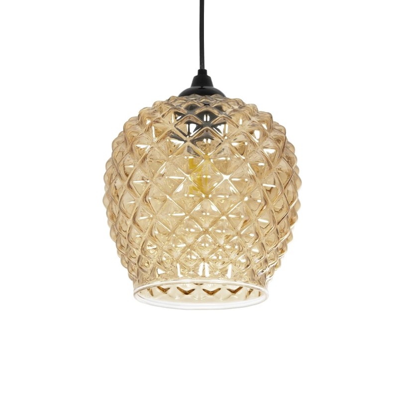 GLOBOSTAR® KEGEL 206-0007 Μοντέρνο Κρεμαστό Φωτιστικό Οροφής με Ντουί 1 x E27 AC 220-240V IP20 - Μελί - Μ19 x Π19 x Υ19cm