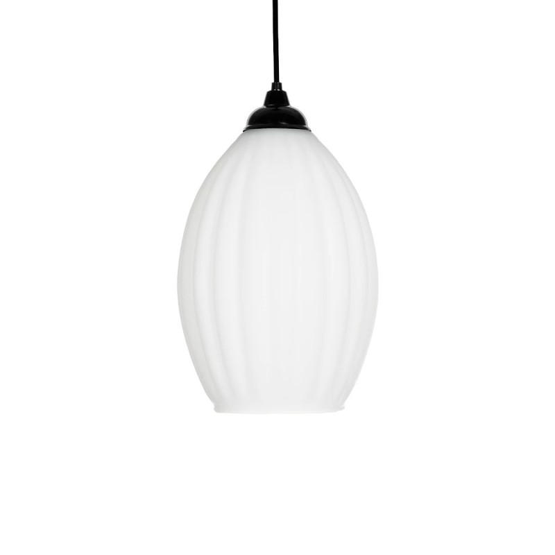 GLOBOSTAR® GURIA 206-0008 Μοντέρνο Κρεμαστό Φωτιστικό Οροφής με Ντουί 1 x E27 AC 220-240V IP20 - Λευκό - Μ19 x Π19 x Υ26cm