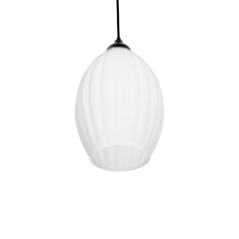 GLOBOSTAR® GURIA 206-0008 Μοντέρνο Κρεμαστό Φωτιστικό Οροφής με Ντουί 1 x E27 AC 220-240V IP20 - Λευκό - Μ19 x Π19 x Υ26cm