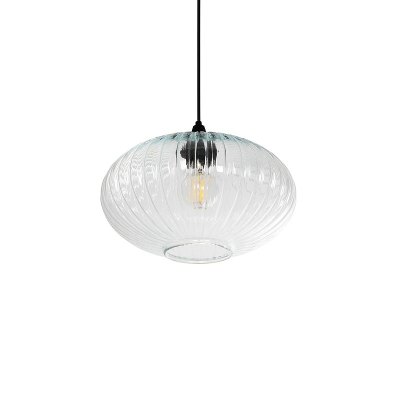 GLOBOSTAR® PERA 206-0009 Μοντέρνο Κρεμαστό Φωτιστικό Οροφής με Ντουί 1 x E27 AC 220-240V IP20 - Διάφανο - Μ30 x Π30 x Υ22cm