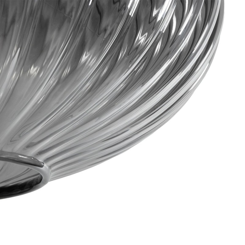 GLOBOSTAR® PERA 206-0010 Μοντέρνο Κρεμαστό Φωτιστικό Οροφής με Ντουί 1 x E27 AC 220-240V IP20 - Μαύρο Φιμέ - Μ30 x Π30 x Υ22cm