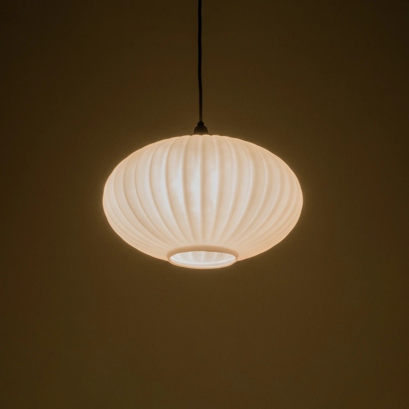 GLOBOSTAR® PERA 206-0011 Μοντέρνο Κρεμαστό Φωτιστικό Οροφής με Ντουί 1 x E27 AC 220-240V IP20 - Λευκό - Μ30 x Π30 x Υ22cm