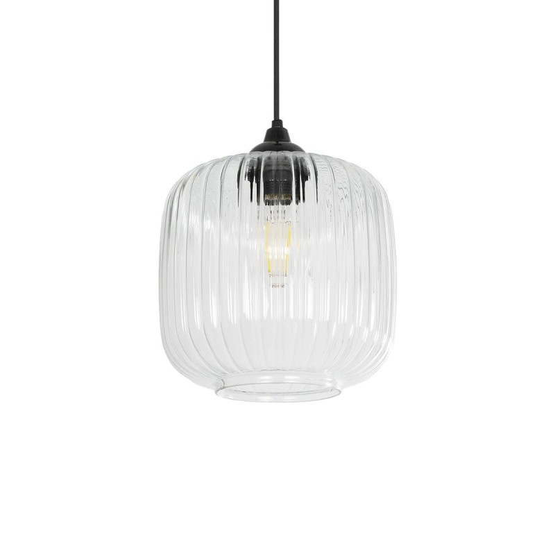 GLOBOSTAR® MELONI 206-0013 Μοντέρνο Κρεμαστό Φωτιστικό Οροφής με Ντουί 1 x E27 AC 220-240V IP20 - Διάφανο - Μ20 x Π20 x Υ24cm