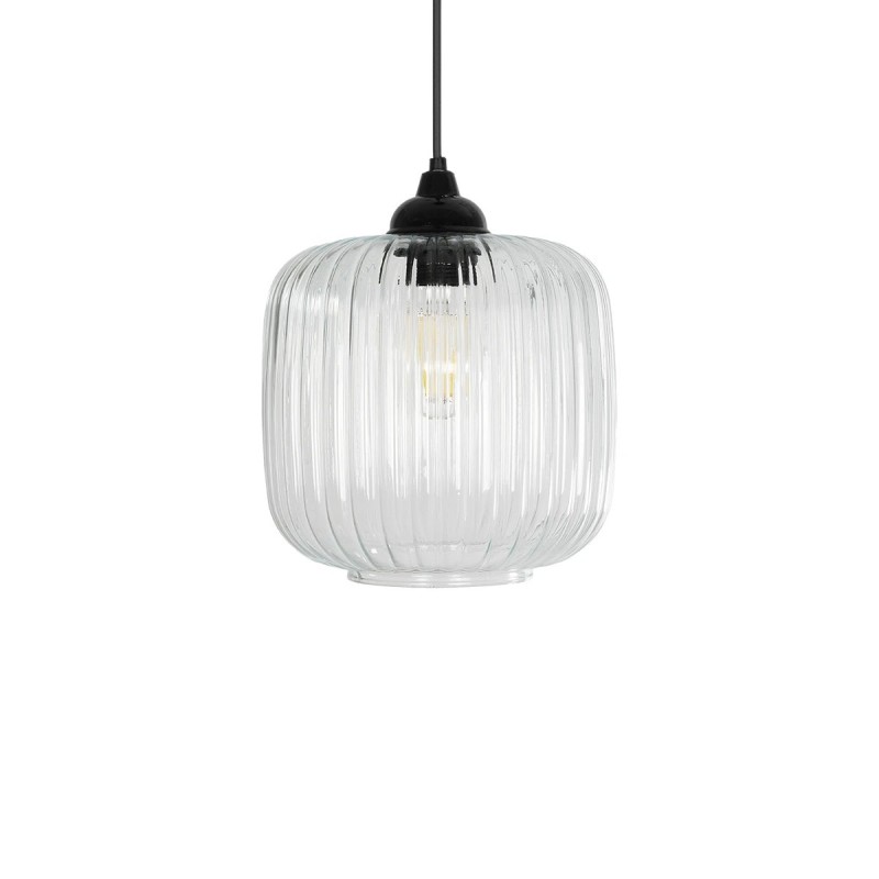 GLOBOSTAR® MELONI 206-0013 Μοντέρνο Κρεμαστό Φωτιστικό Οροφής με Ντουί 1 x E27 AC 220-240V IP20 - Διάφανο - Μ20 x Π20 x Υ24cm