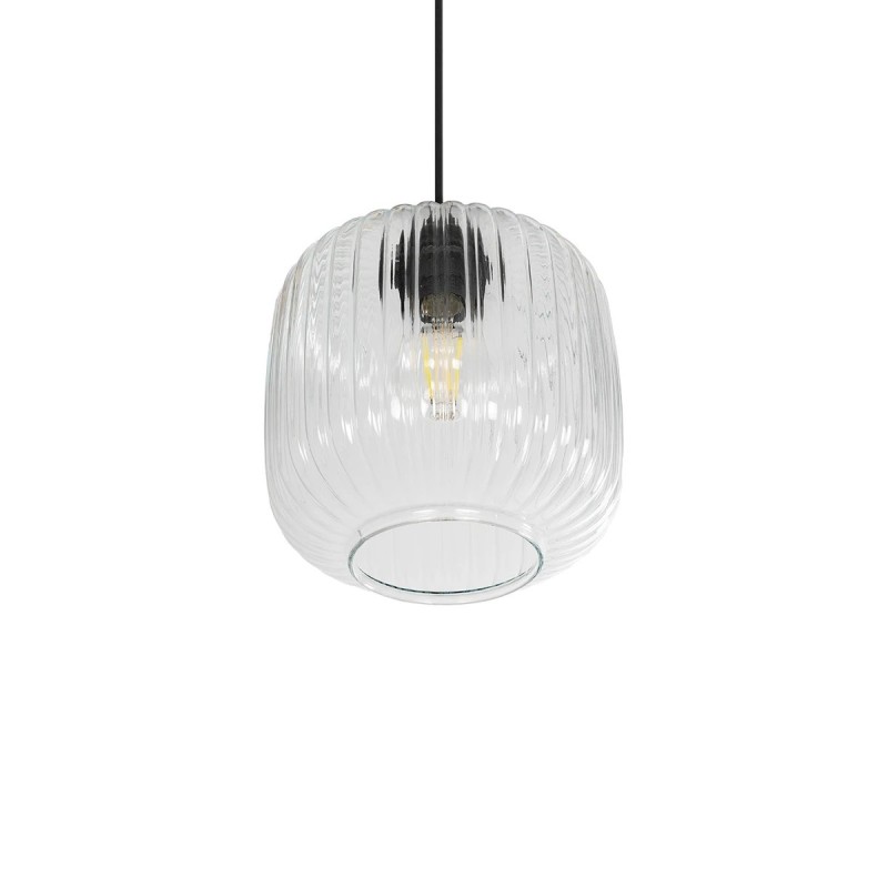 GLOBOSTAR® MELONI 206-0013 Μοντέρνο Κρεμαστό Φωτιστικό Οροφής με Ντουί 1 x E27 AC 220-240V IP20 - Διάφανο - Μ20 x Π20 x Υ24cm